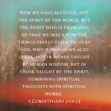 1 Corinthians 2:12-13