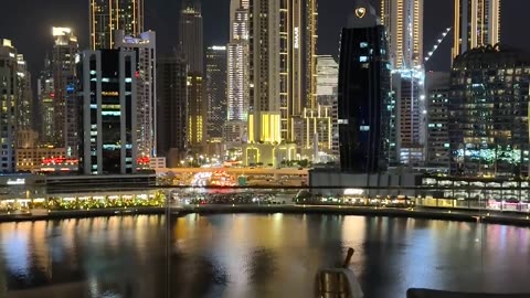 Magnificent evening view of the center of Dubai from The Lana Hotel UAE