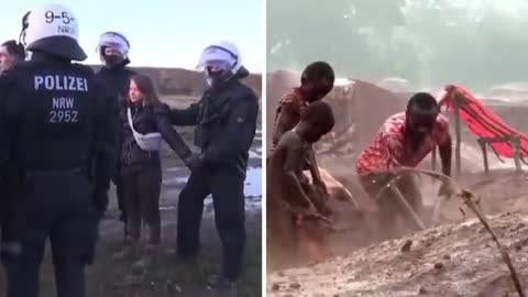 Climate change hoax versus reality, Greta versus the kid in the mud