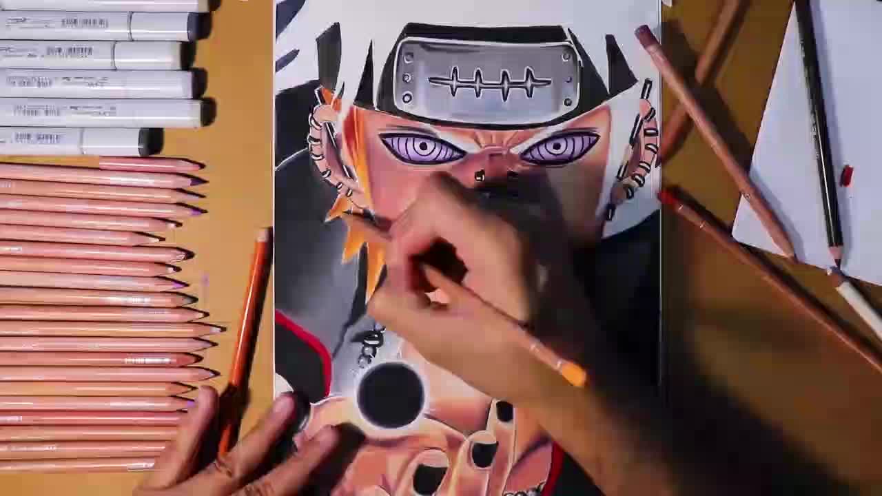 Desenhar Anime Facil - Pain Speed Drawing