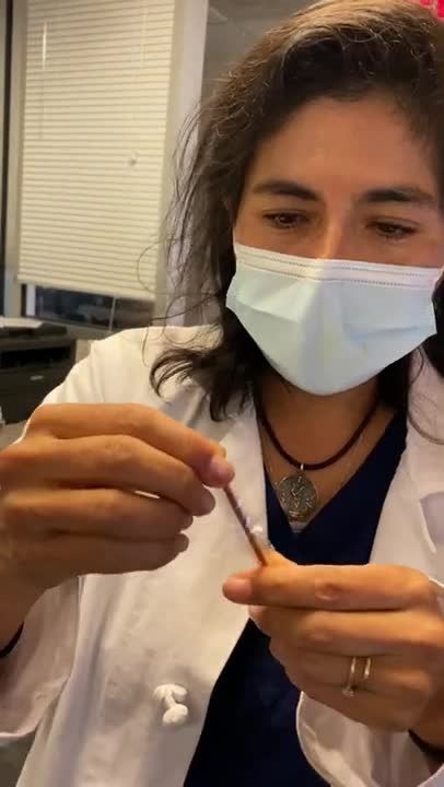 PVP-I filled Nasal Swab