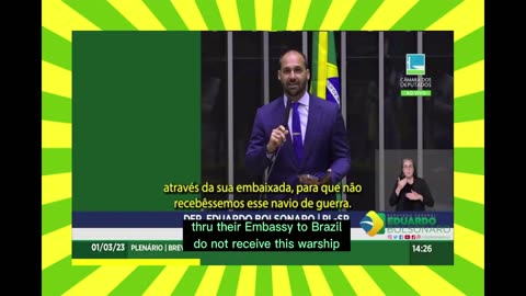 EDUARDO BOLSONARO FALA SOBRE NAVIOS DE GUERRA DO IRÃ NO PORTO DO RJ.