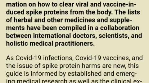 WCH Covid-19 (Infection and Vaccination) Spike Protein Detox Guide