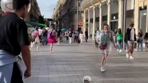 Rating Stangers at football goes wrong 😂⚽️ (best réaction!) #shorts