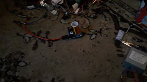 Wireless dc power and oscilloscope piezo disk tests