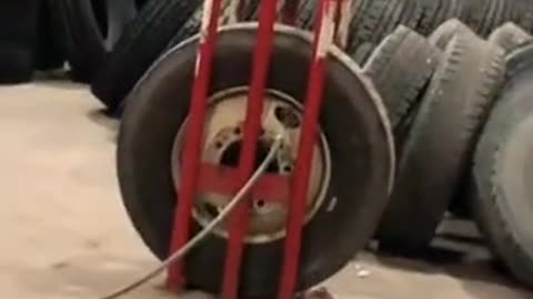 The tire is very powerful.