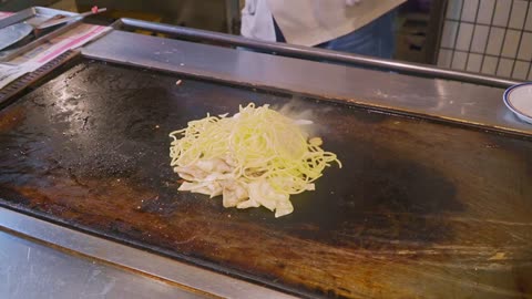 Yakisoba noodles - Japanese street food in Osaka