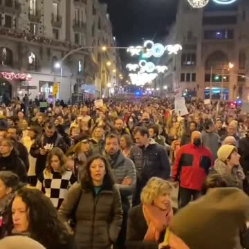 Barcelona Protest Last Night over Freedom
