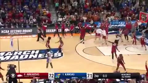 Arkansas vs. Kansas - Second Round NCAA tournament extended highlights