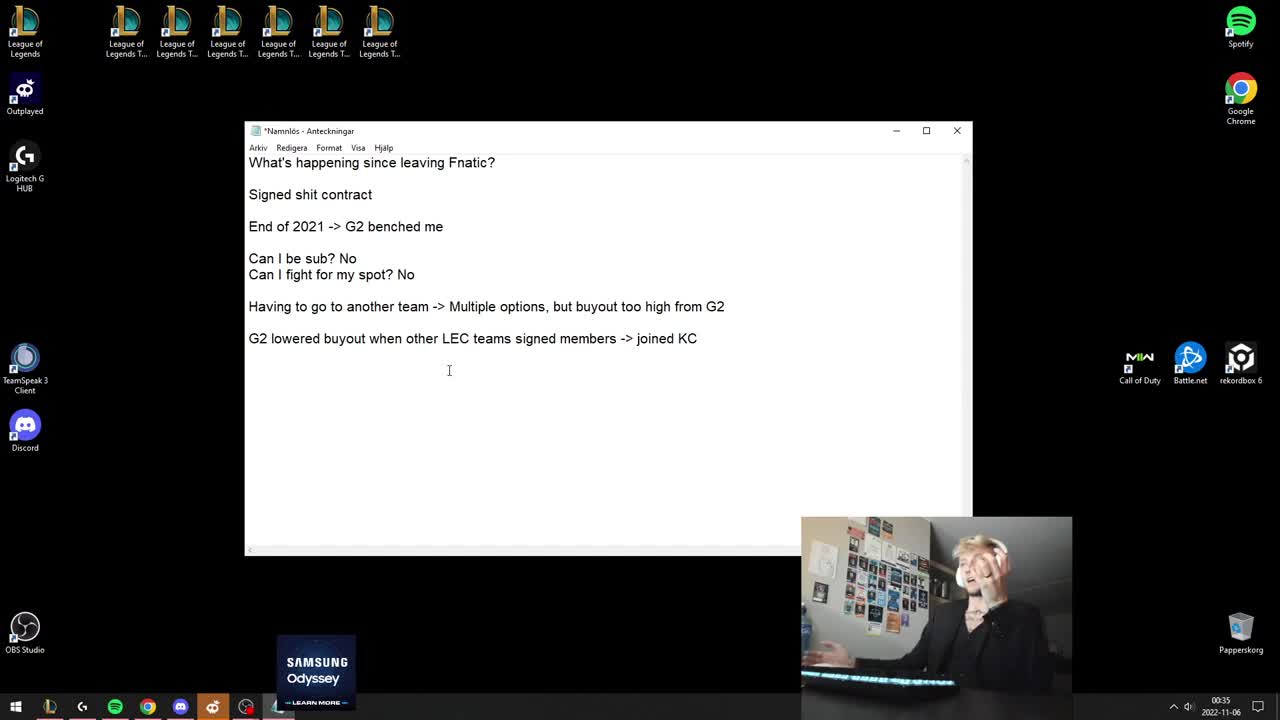 Rekkles on Esports Free Agency Bubble Rekkles Clips