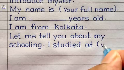 How To Introduce Yourself In College_School __ Self Introduction __ English Writing _