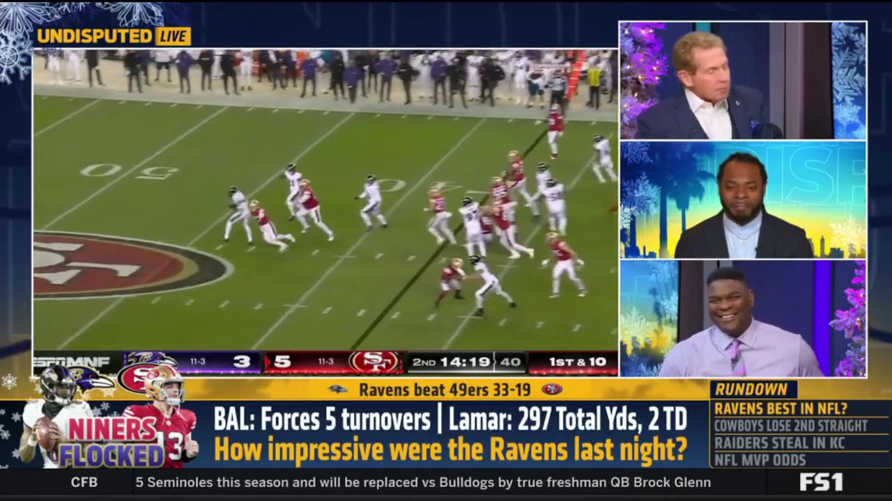 UNDISPUTED Brock Purdy is the 49ers' weakness - Skip Bayless reacts 49ers lose to Ravens 33-19