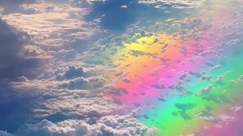 #bluesky #rainbow #aesthetic #clouds #relax #beauty #tiktok #foryou #scenery