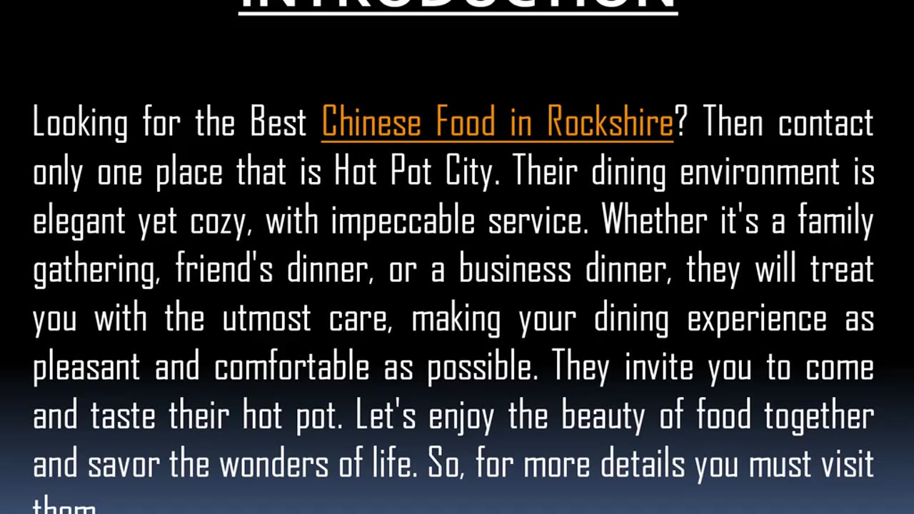 One of the Best Chinese Food in Rockshire