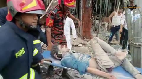 CHAOS in Bangladeshi capital of Dhaka after explosion