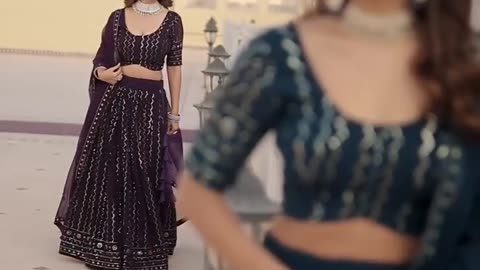Embroidered, Sequins And Thread Work Lehenga Choli