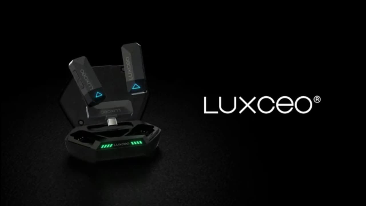 Luxceo M8: Smallest Wireless Stereo Mic 2-in-1 Charging Case