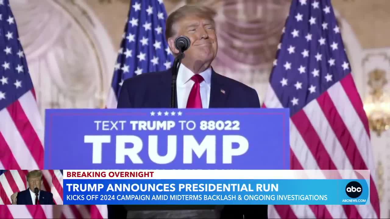 Donald Trump announces 2024 bid for White House l GMA