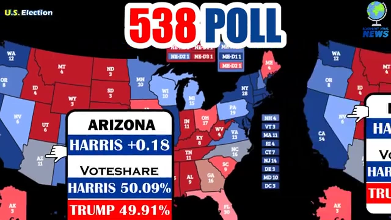 538 US State Projections (Sept 20, 2024) | Harris vs. Trump 📊 Election Analysis