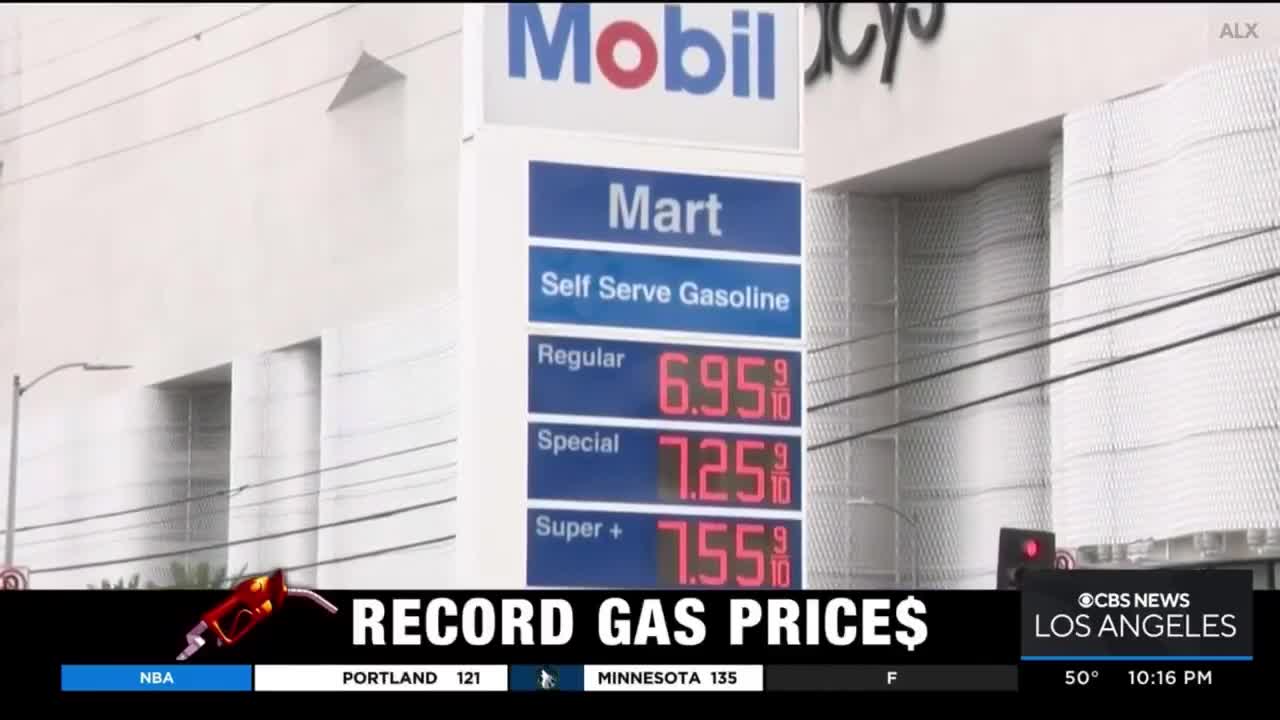 Trump warning about the hike in gas prices.