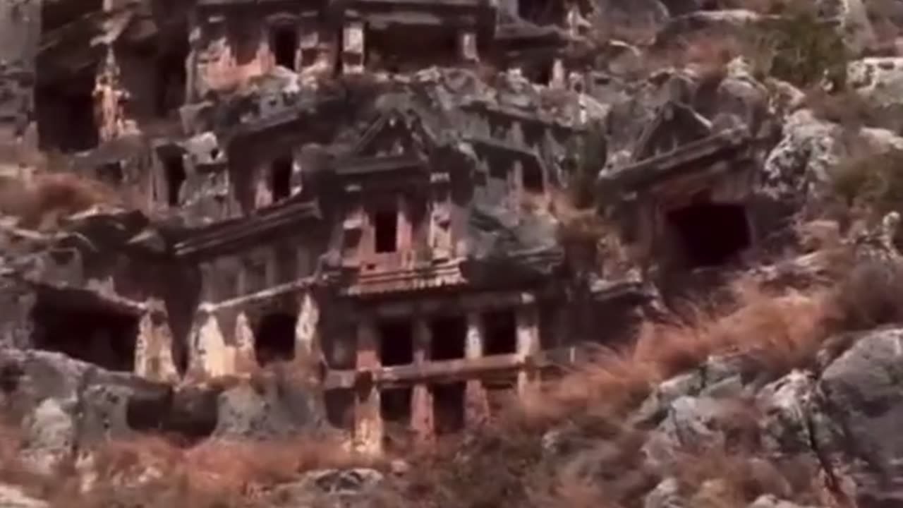Ancient stone house built on a hill
