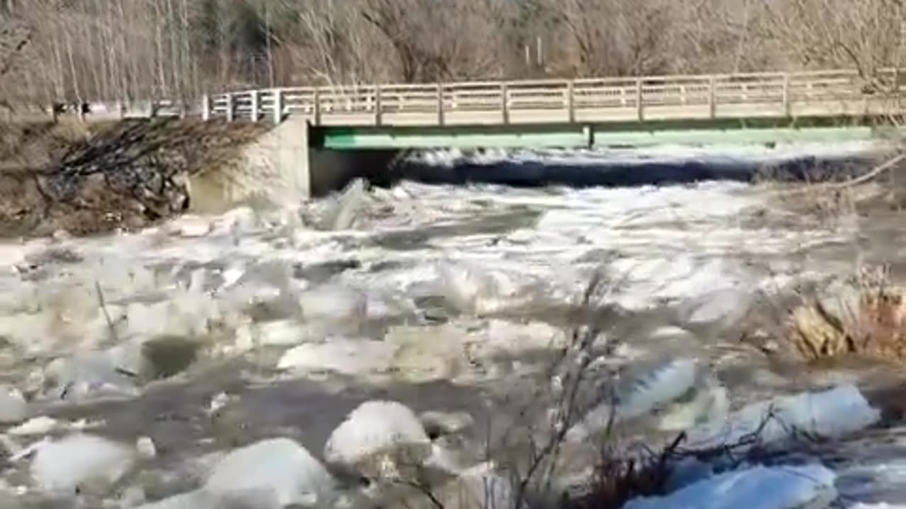 THIS IS WHAT HAPPENS WHEN A ICE DAM BREAKS