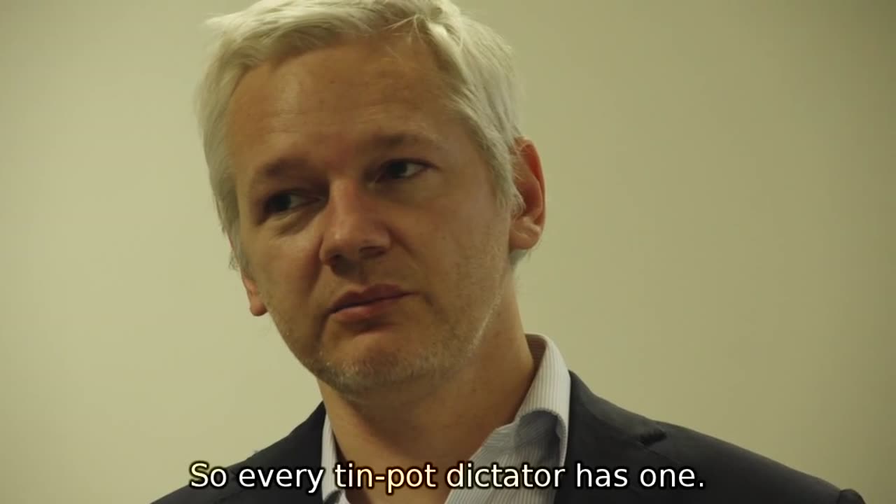 Julian Assange discusses the purpose of Wikileaks data