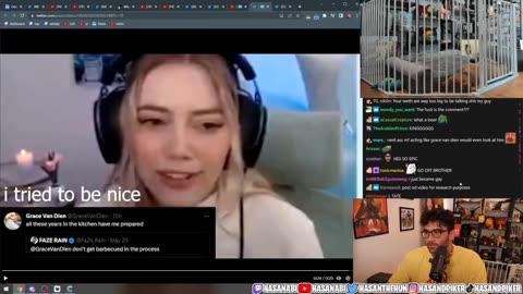 Hasan Piker roasts FaZe Rain over the Grace Van Dien situation