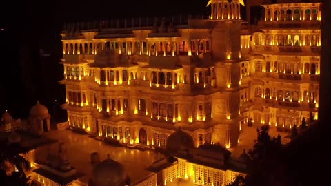 Hotel Chunda Palace Drone Video Night View