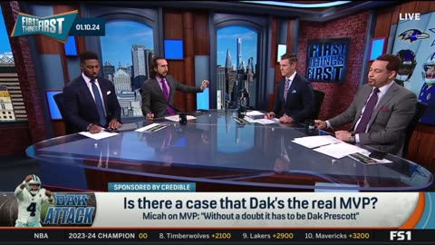 FIRST THINGS FIRST Nick Wright reacts Micah on MVP Without a doubt it has to be Dak