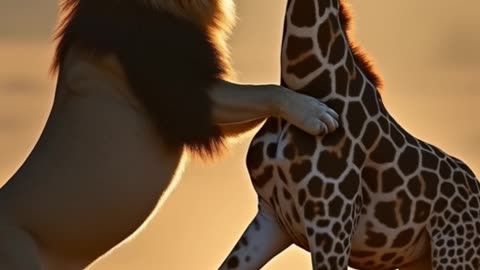 Lion vs.Giraffe:The Ultimate Showdown