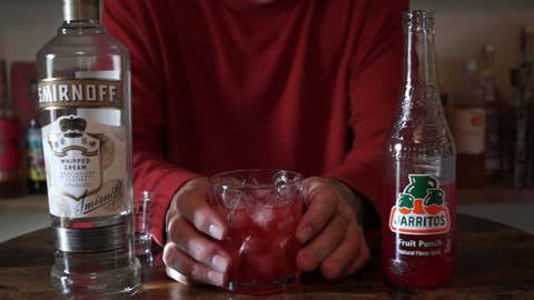 Smirnoff Whipped Cream Vodka & Jarritos Fruit Punch Soda