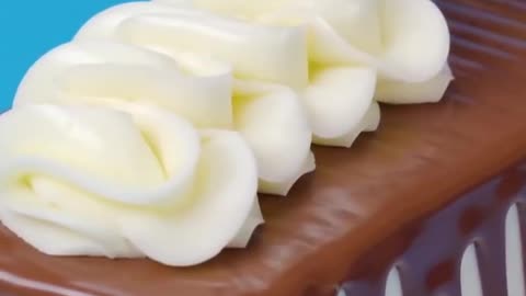 Yummy Chocolate cake with pink&blue effect