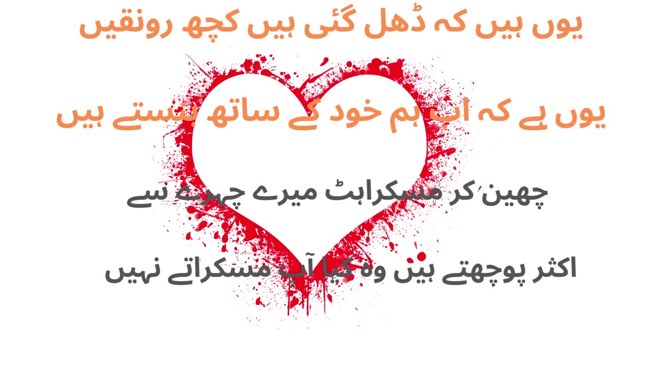 اندر کوئی جھانکے تو ٹکڑوں میں ملوں گا ہنستا ہوا چہرہ تو زمانے کیلئے ہے