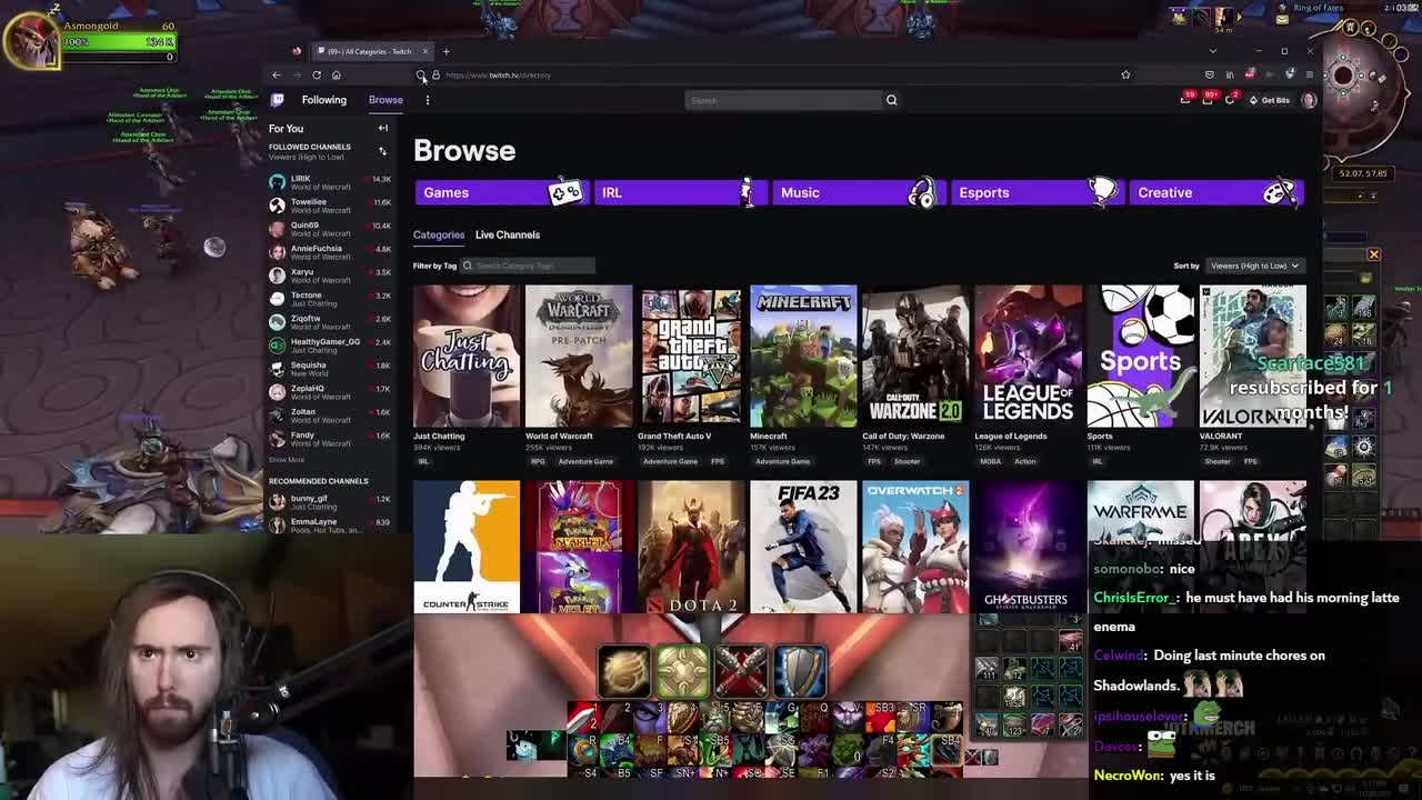 Asmongold finds out Twitch Shadow Banned his Channel