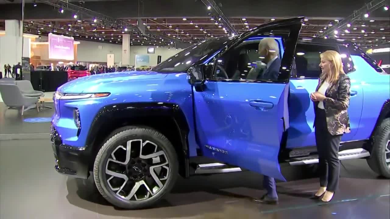 Biden Goes for a Drive at Auto Show