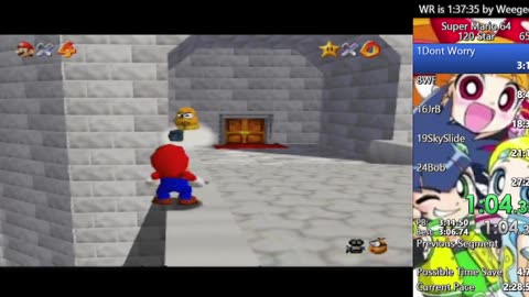 Super Mario 64 120star 100% Speedrun no reset #8