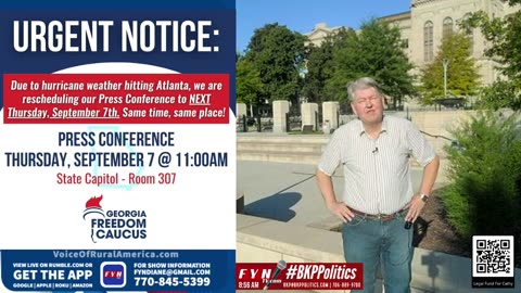 LIVESTREAM - Thursday 9/7 8:00am ET - Voice of Rural America with BKP