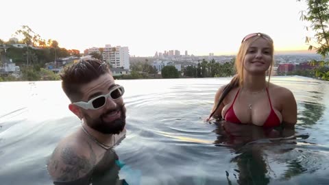 Na piscina com Ruyter Poubel