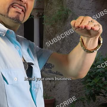 Italian hand gesture This one means "Mind your own business"