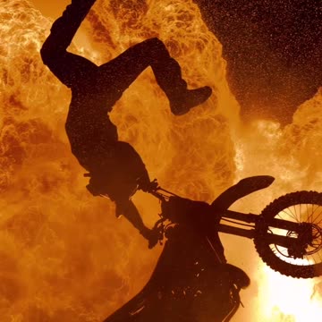 MOTO JUMP trought FIRE🔥 😱| HQ