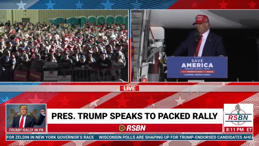 PRESIDENT DONALD J. TRUMP HOLDS SAVE AMERICA RALLY IN LATROBE, PA – 11/5/22