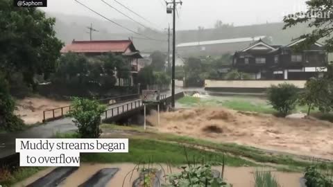 Heavy rain in Japan triggers floods and landslides
