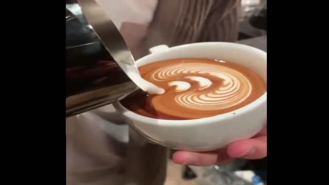 Coffee latte art compilation