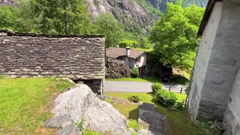 An ancient Swiss village in nature