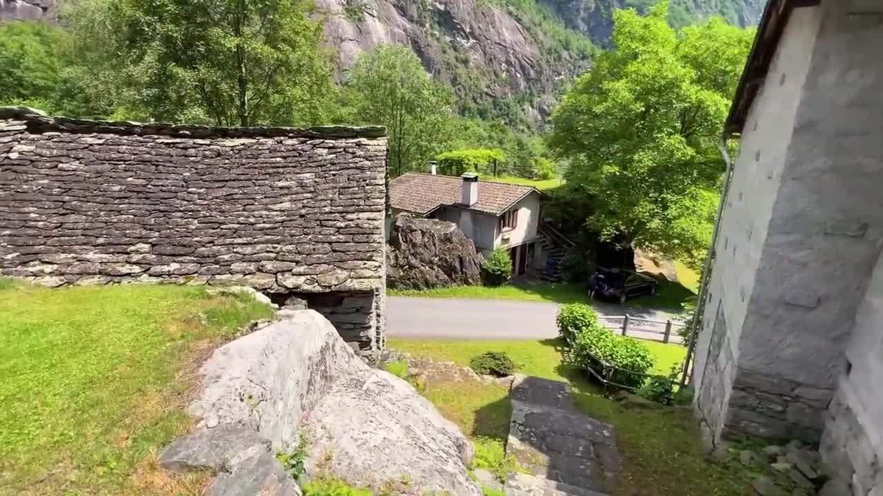 An ancient Swiss village in nature