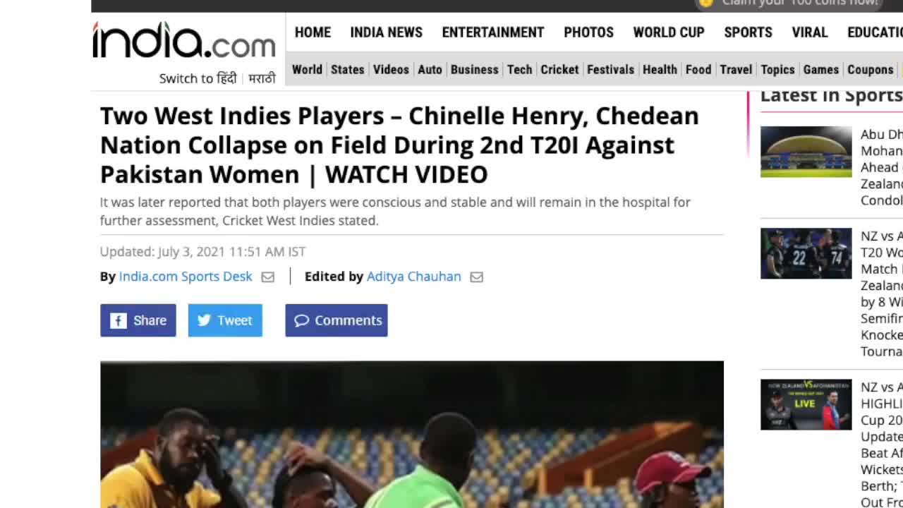 Athletes Collapsing after being jabbed