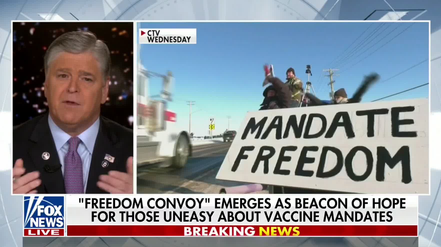 Sean Hannity provides an update on Canada's trucker protests: "It's inspiring."