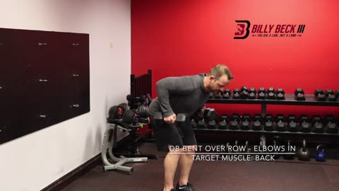 DB Bent Over Row - Elbows In