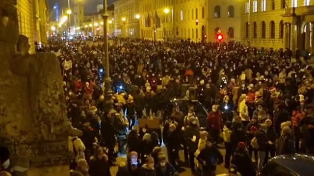 Protests in Munich against inflation, rising prices